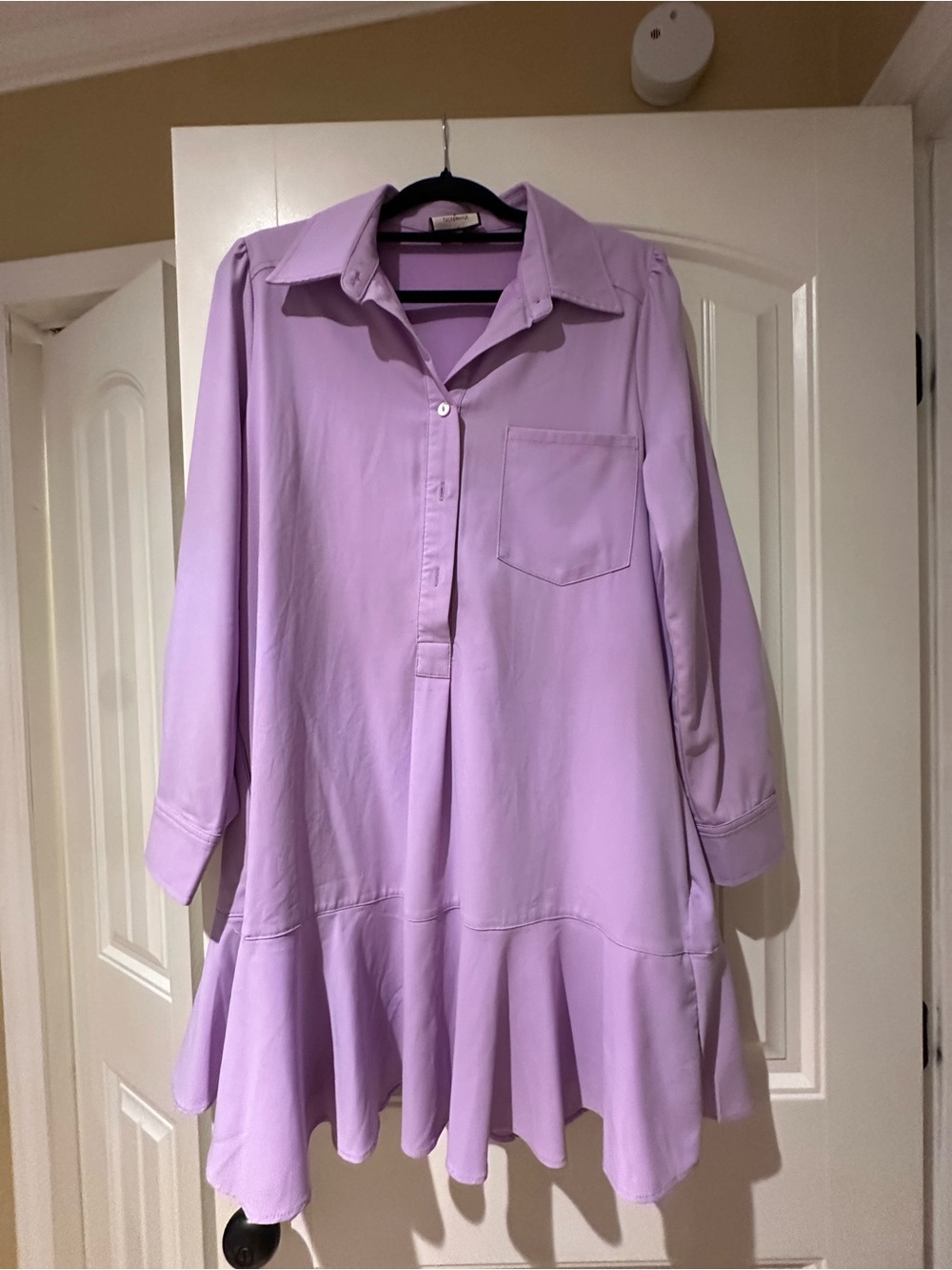 Tuckernuck Callahan Dress Lilac Collared long Sleeve